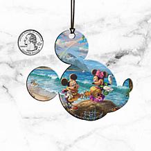 Thomas Kinkade Disney Acrylic Hanging Print-Mickey & Minnie in Hawaii