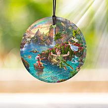 Thomas Kinkade Disney Glass Ornament - Peter Pan (Neverland)