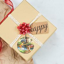 Thomas Kinkade Disney Hanging Glass Ornament - Winnie the Pooh