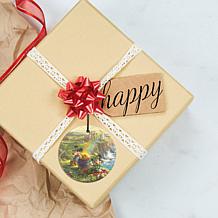 Thomas Kinkade Disney Mickey and Minnie in Ireland Hanging Glass