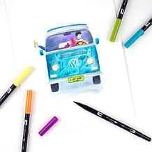 Tombow Dual Brush 54-pc Pen Set and Zipper Marker Case