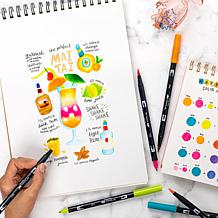 Tombow Dual Brush Pen Art Markers - Happy Hour Palette 6-Pack