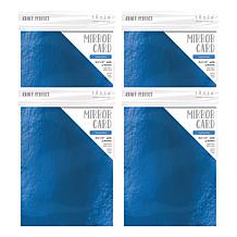 Craft Perfect Glitter Cardstock 8.5X11 5/Pkg-Cobalt Blue