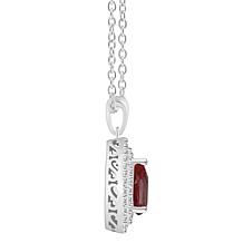 Top Choice Gems 8x5mm Pear Gem White Topaz Pendant with Chain