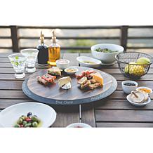 Toscana by Picnic Time Lazy Susan (Fire Acacia Wood)