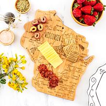 Totally Bamboo Destination Line State-Shaped Cutting Board
