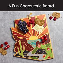 Totally Bamboo Summer Stokes State-Shaped Cutting Board