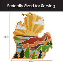 Totally Bamboo Summer Stokes State-Shaped Cutting Board