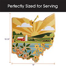 Totally Bamboo Summer Stokes State-Shaped Cutting Board