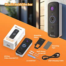 Toucan V3D Wireless 1080p Video Doorbell with 2-Way Talk