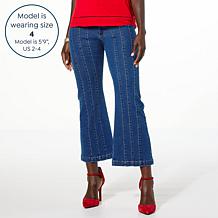 Tower Hill by Christie Brinkley Crop Flare Jean with Seam Detail