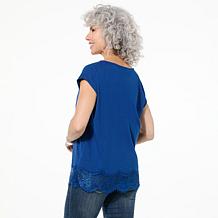 Tower Hill by Christie Brinkley Lace Dolman Tee