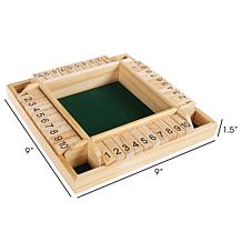 Toy Time 4-Player Wooden Shut the Box Game Set