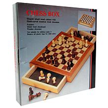Toy Time Magnetic Wood Chess Board with Drawers