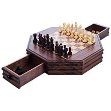Trademark Games Octagonal Chess and Checkers Set