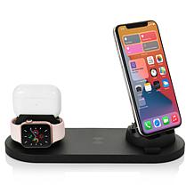 Trexonic 6 in 1 Charger Dock with Wireless Charging Station - Black