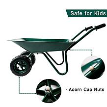 Trimate Kids Metal Wheelbarrow in Hunter Green