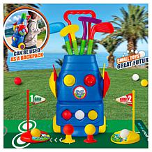 Trimate Toddler Golf Set with 2in1 Cornhole Board