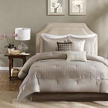 Trinity 7-Piece Comforter Set - Cal King/Taupe
