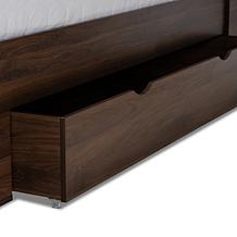 Tristan 1-Drawer Queen Size Platform Storage Bed with Shelves