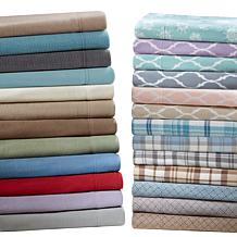 True North by Sleep Philosophy Micro Fleece Sheet Set - Brown - Queen