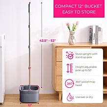 TrueClean Mop & Bucket System with Silicone Floor Sweeper
