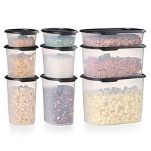 Tupperware® 8-piece KeepTabs® Space Saving Square Food Storage Set