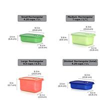 Tupperware® 8-piece CrystalWave® Rectangle Food Storage Set