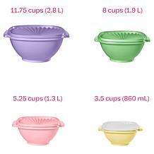 Tupperware® 8-piece Heritage Sheer Square Bowl Set