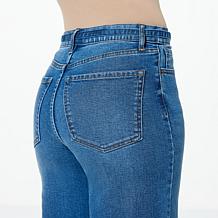 TWRHLL by Christie Brinkley Belted Wide-Leg Ankle Jean