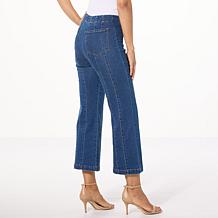 TWRHLL by Christie Brinkley Crop Flare Jean with Seam Detail