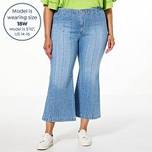 TWRHLL by Christie Brinkley Crop Flare Jean with Seam Detail