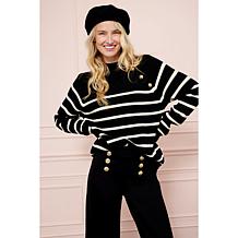 TWRHLL by Christie Brinkley Front Button-Detail Pant