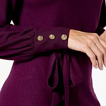 TWRHLL by Christie Brinkley Knit Cowl Neck Dress