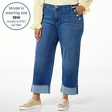 TWRHLL by Christie Brinkley Mid-Rise Relaxed Wide-Leg Jean