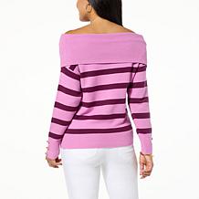 TWRHLL by Christie Brinkley Striped Boatneck Sweater