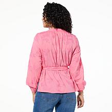 TWRHLL by Christie Brinkley Tie-Waist Blouse