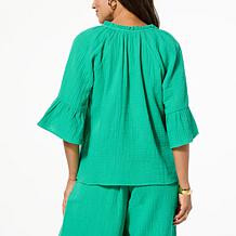 TWRHLL by Christie Brinkley V-neck Pullover Blouse