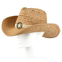 TWRHLL by Christie Brinkley Western Straw Hat