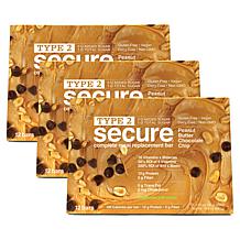 Type 2 Secure Complete Meal Replacement Bars with Stevia - 36-count