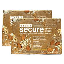 Type 2 Secure Complete Meal Replacement Bars with Sucralose - 24-count