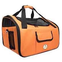 Ultra-Lock Collapsible Travel Folding Pet Car Seat Carrier