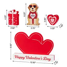 Valentine's Table Block 4-piece Set 8"H x 12"L x 1.75"W