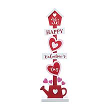 Valentine's Wooden Heart and Love House Porch Decor