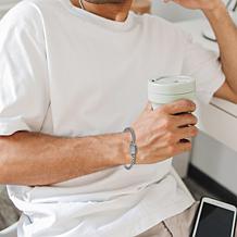 Van Heusen Men's Stainless Steel Curban Link Chain Tag Bracelet