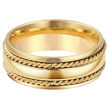 Van Heusen Men's Two-Cable Patterned Band Ring