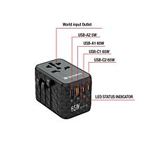 Verbatim UTA-05 Gan III Universal Travel Adapter 65W – USB-C, USB-A
