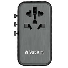 Verbatim UTA-06 Gan III Universal Travel Adapter 100W – USB-C, USB-A