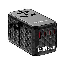 Verbatim UTA-10 GaN III Universal Travel Adapter 140W – USB-C, USB-A