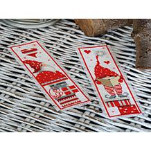 Vervaco Counted Cross Stitch 2-Bookmark Kit, Christmas Gnomes